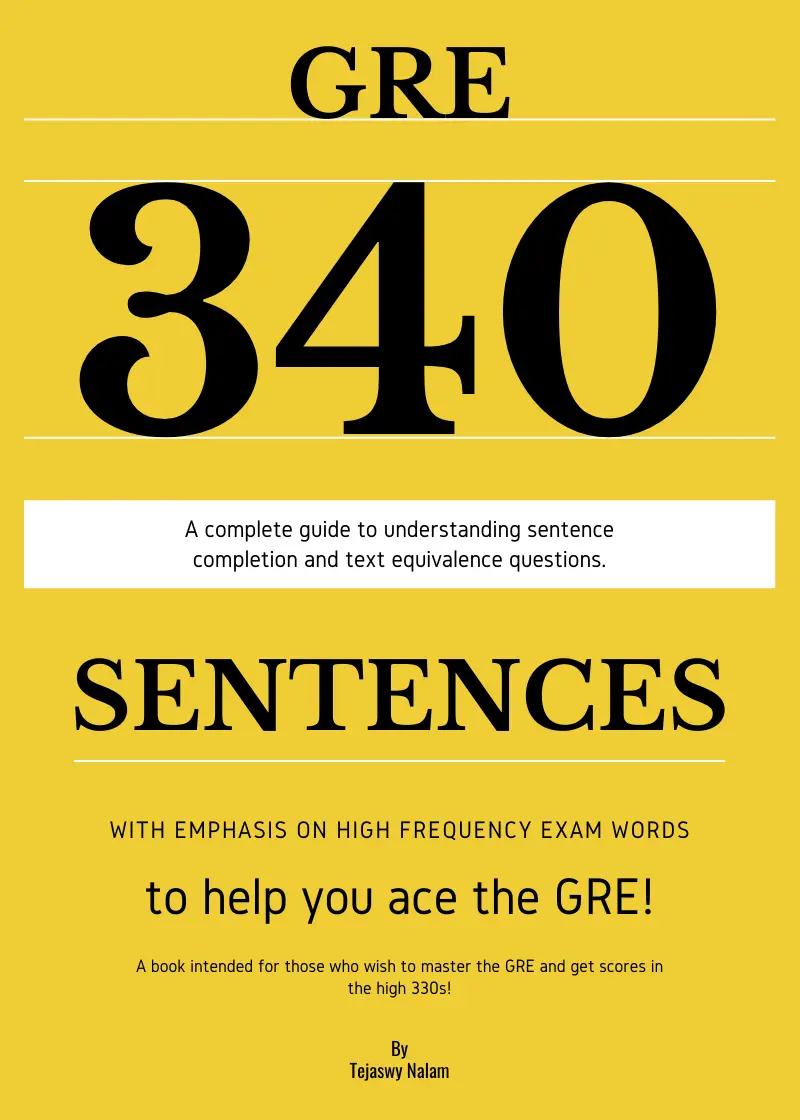 GRE 340 Sentences — the only GRE book of its kind